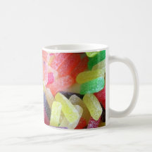 Colorido dulce del caramelo tazas de café