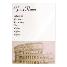 COLOSSEUM, marrón blanco, papel de la perla Plantillas De Tarjeta De Negocio