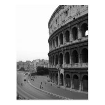 Colosseum y camino tarjetas postales
