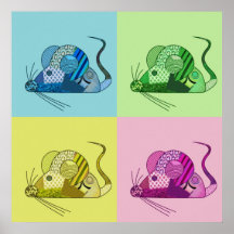 Coloured Mice Poster