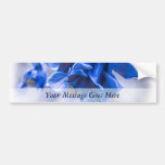 Columbine azul vivo etiqueta de parachoque