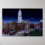 Columbus Ohio en la noche 1940 Poster