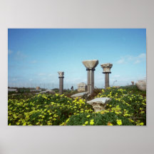 Columnas en la impresión de Caesarea Poster