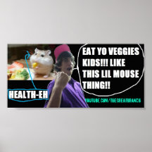 ¡Coma a los niños de los veggies del yo! poster