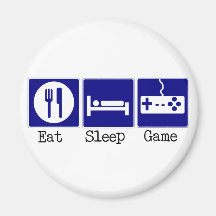 Coma, duerma, juego imán para frigorífico
