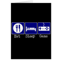 Coma, duerma, juego tarjeta