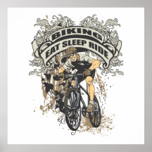 Coma, duerma, monte Biking Posters