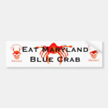 Coma el cangrejo azul de Maryland Etiqueta De Parachoque