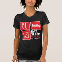 Coma el rojo del voto del sueño - blanco camisetas