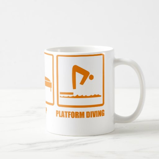 Coma el salto de la plataforma del sueño taza