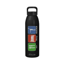 Coma la botella de agua del baloncesto del sueño botellas de agua