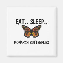 Coma las MARIPOSAS de MONARCA del sueño Imán De Nevera