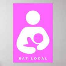 Coma local/el icono del amamantamiento/del oficio  poster