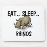 Coma los RHINOS del sueño Alfombrilla De Ratón