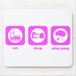Coma. Sueño. Ping-pong. Mousepad Tapetes De Ratón