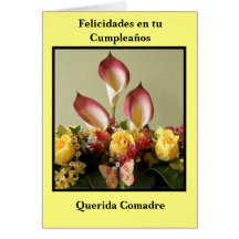 Comadre del querida de los cumpleaños del en tu de tarjeta