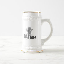 ¡CÓMAME! Hombre de pan de jengibre - B&W gris Taza