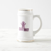 ¡CÓMAME! Hombre de pan de jengibre - rosa Tazas De Café