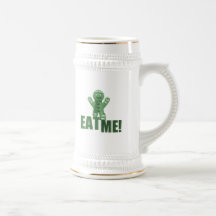 ¡CÓMAME! Hombre de pan de jengibre - verde Tazas De Café