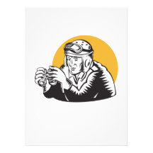 Comandante militar Binoculars del tanque Invitación