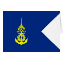 Comandante tailandés de la flota de la marina de g tarjetas