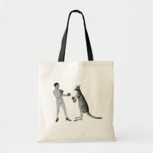 Combate de boxeo del canguro bolsas