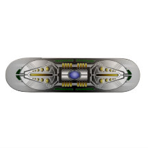 Combate plateado armadura futurista Hoverboard Tabla De Skate