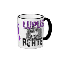 Combatiente del lupus con el cráneo… Ropa negra tazas