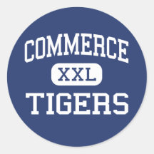 Comercio medio Oklahoma de los tigres del comercio Pegatina