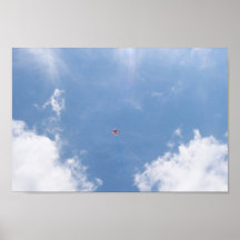 Cometa en poster del cielo azul