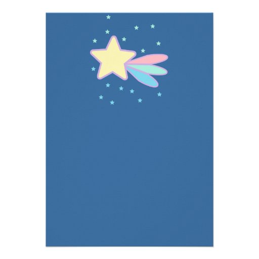 Cometa lindo de la estrella fugaz invitaciones personales 