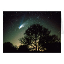 Cometa Sano-Bopp y tarjeta de felicitación del árb