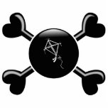Cometas de la bandera pirata escultura fotográfica