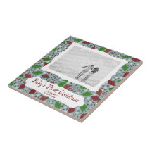 Cometas del navidad, teja personalizada de la foto