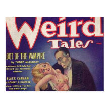 Cómic extraño del vampiro de los cuentos postales