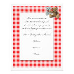 Comida campestre del oso de peluche con el mantel  invitación