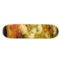 Comida de las pizzas que cocina el pollo monopatin