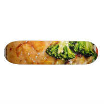 Comida de Piccata del bróculi del siluro que cocin Patin Personalizado