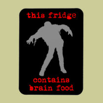 Comida del cerebro (3" x 4") imanes