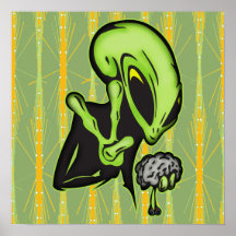 Comida del cerebro del amor de los extranjeros posters