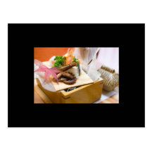 Comida en la postal de Japón