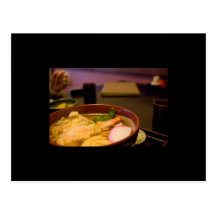 Comida en la postal de Japón