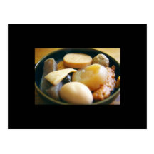 Comida en la postal de Japón