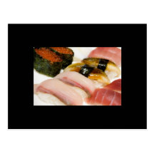 Comida en la postal de Japón