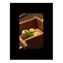 Comida en la postal de Japón