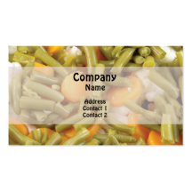 Comida natural. Verduras Plantilla De Tarjeta Personal