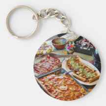 Comida para el comensal llaveros