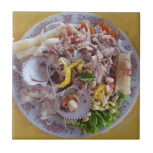 Comida peruana Ceviche-Tradicional Teja Cerámica