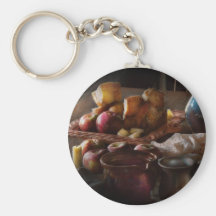 Comida - un tributo a Rembrandt - manzanas y Rolls Llavero Personalizado