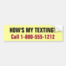 ¿Cómo está mi Texting? Pegatina De Parachoque